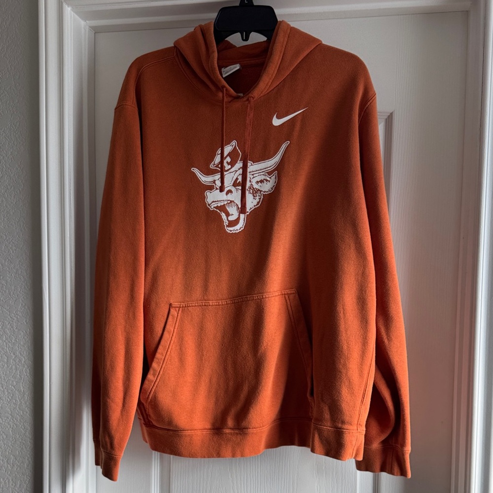 Nike Burnt Orange Men's Hoodie with Graphic